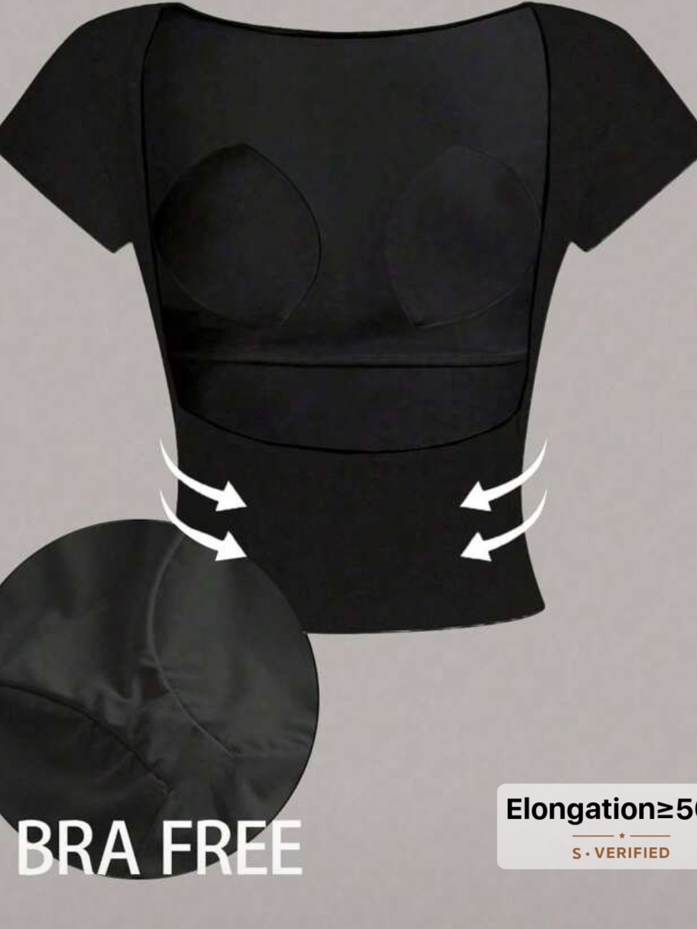 Women’s Black Seamless Built-In Bra Tank Top - Picture 1 of 2